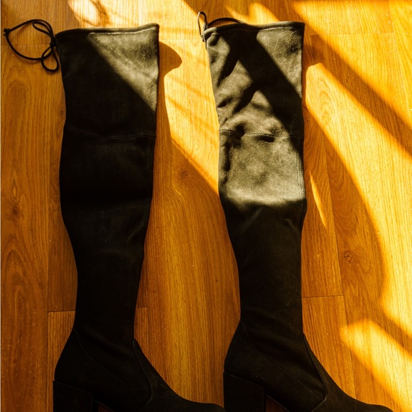 New Stuart Weitzman Tieland 70mm Block Heeled Over-the-knee Boots - Picture 4 of 12